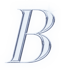 Dreamy Chrome Letter B Type Sticker