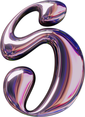 Pressed Molten Metallic Letter S