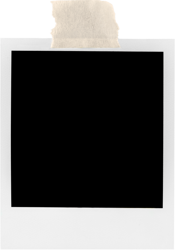 Blank Polaroid Frame with Adhesive Tape - Isolated