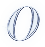 Dreamy Chrome Letter O Type Sticker